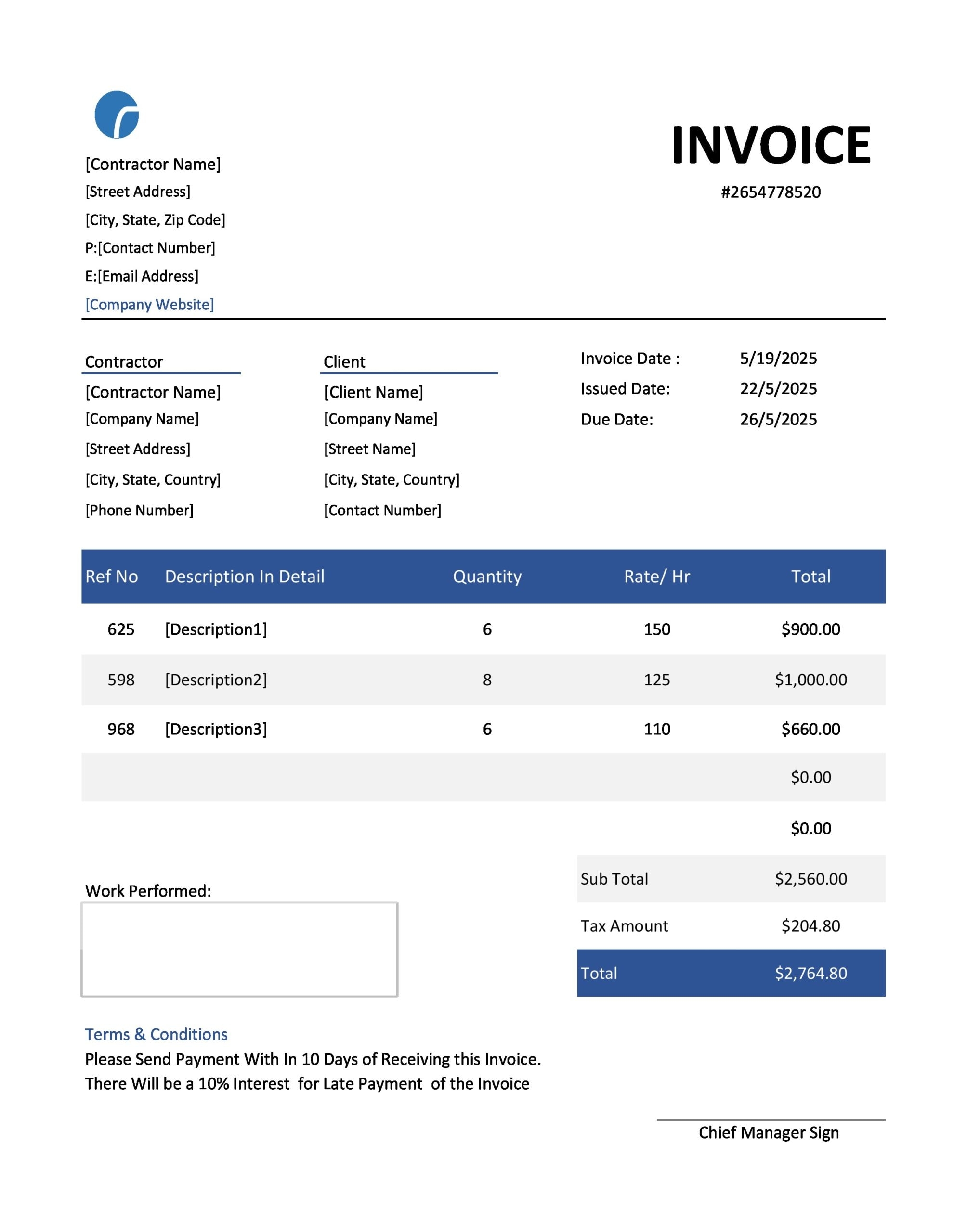 28 Independent Contractor Invoice Templates FREE 