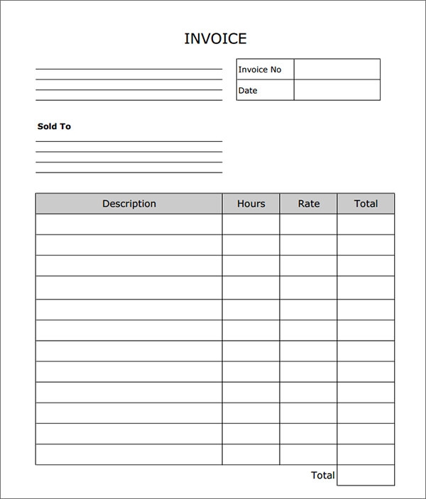 34 Printable Service Invoice Templates Sample Templates 34 Printable Service Invoice Templates Sample Templates