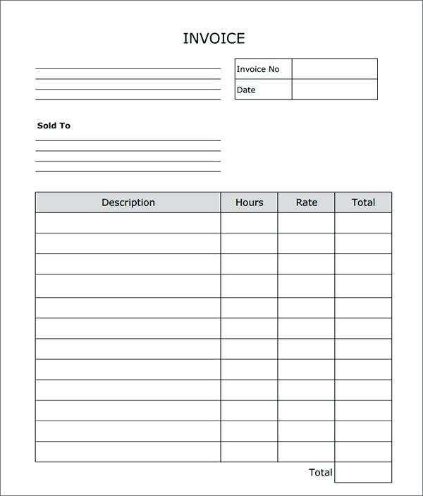 42 Free Printable General Labor Invoice Template Photo By General Labor 