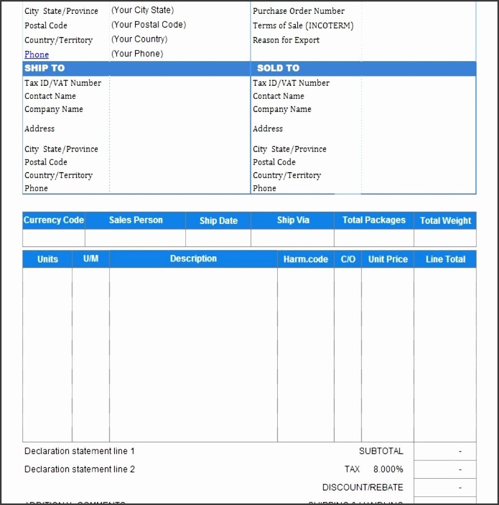 Aynax Free Invoice Template Printable Templates
