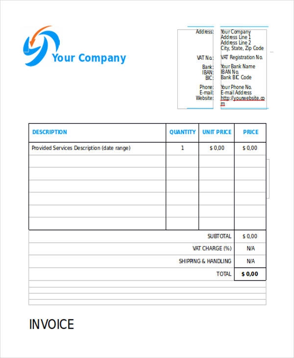 Bakery Invoice Templates 16 Free Word Excel PDF Format Download
