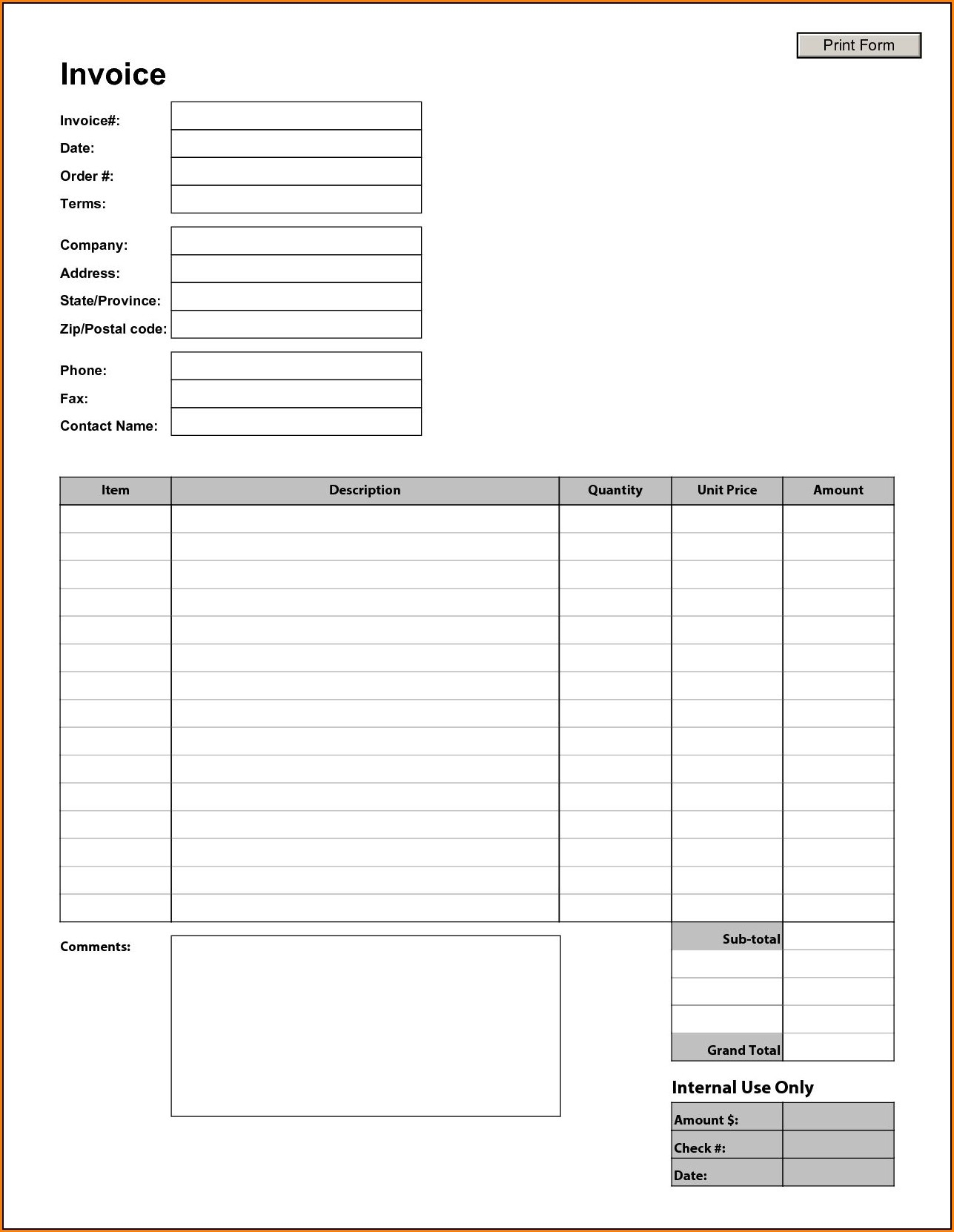 Blank Invoice Template Wordpad Template 1 Resume Examples n49m3o6VZz