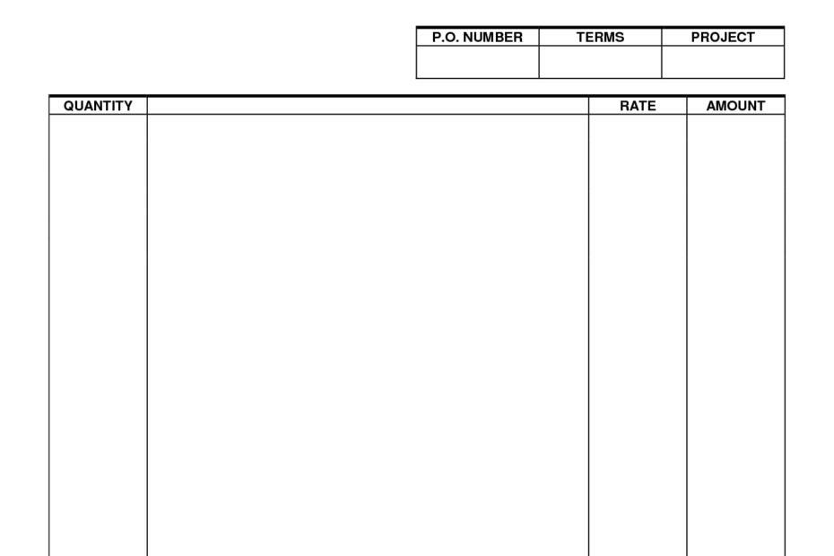 Blank Invoices To Print Invoice Template Ideas