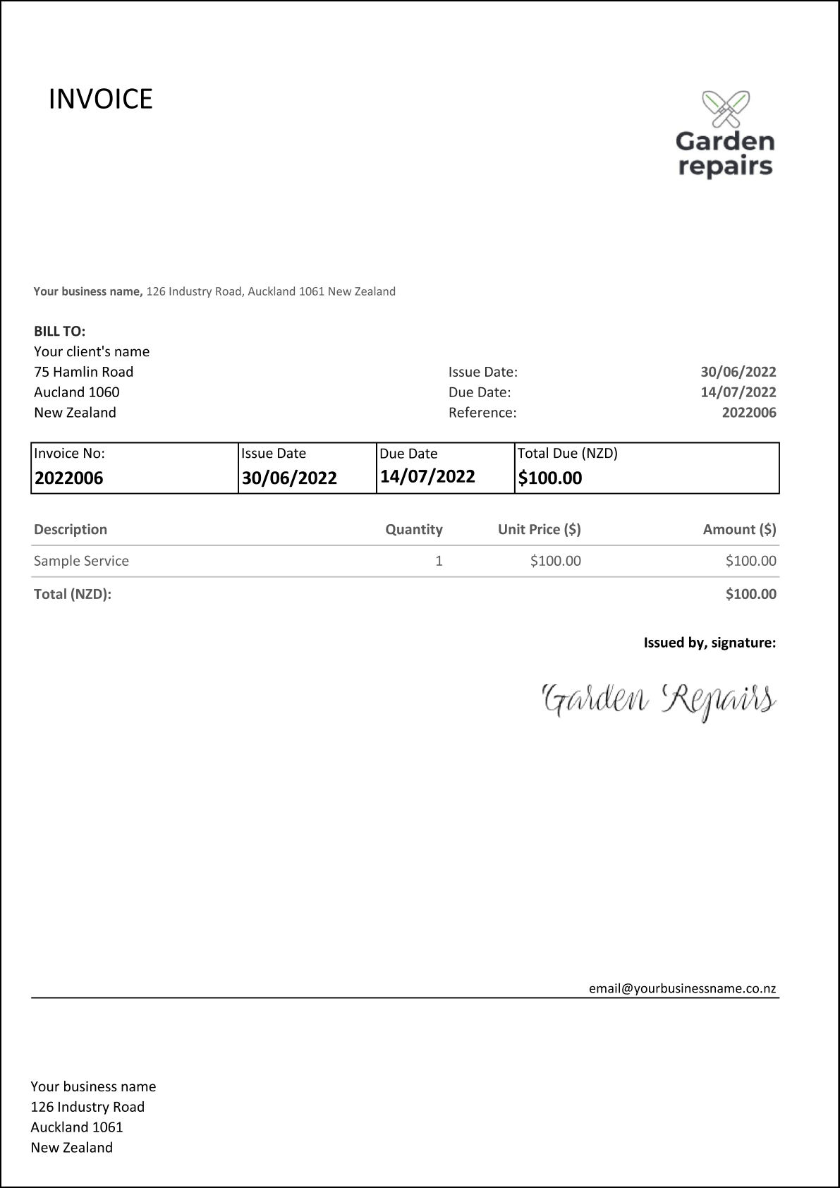 Blank Self Employed Printable Invoice Template Printable Templates