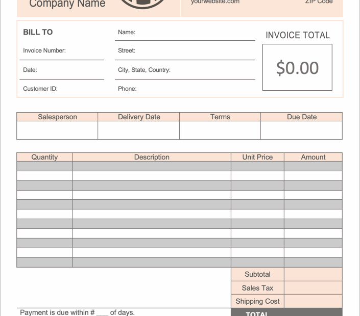 Catering Invoice Template