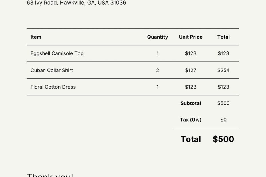 Create A Free Professional Invoice Template Petress