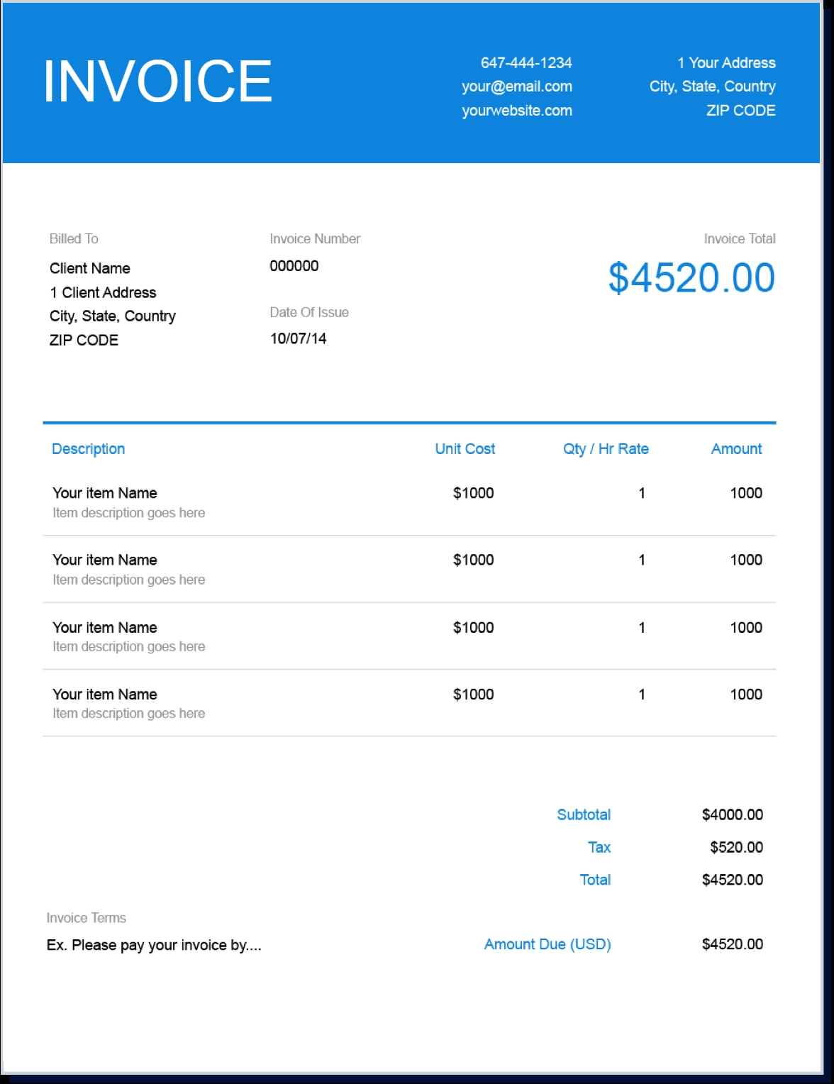 Create Invoices For Free Invoice