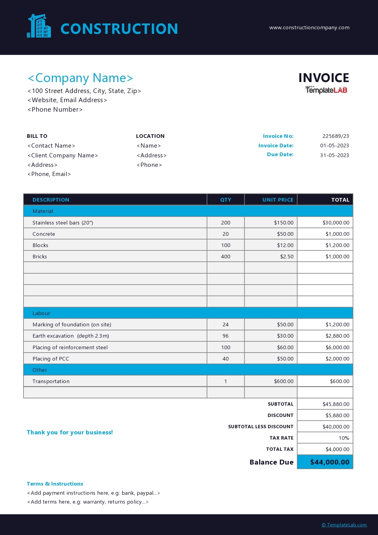 Excel Free Invoice Template Excel Free Invoice Template