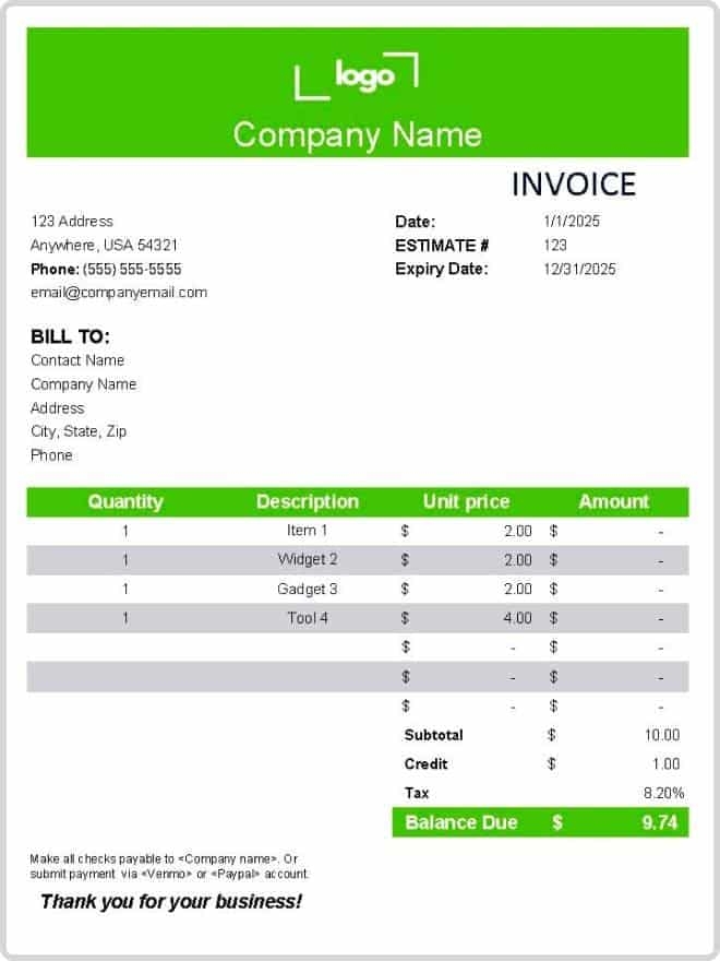 Flooring Invoice Templates