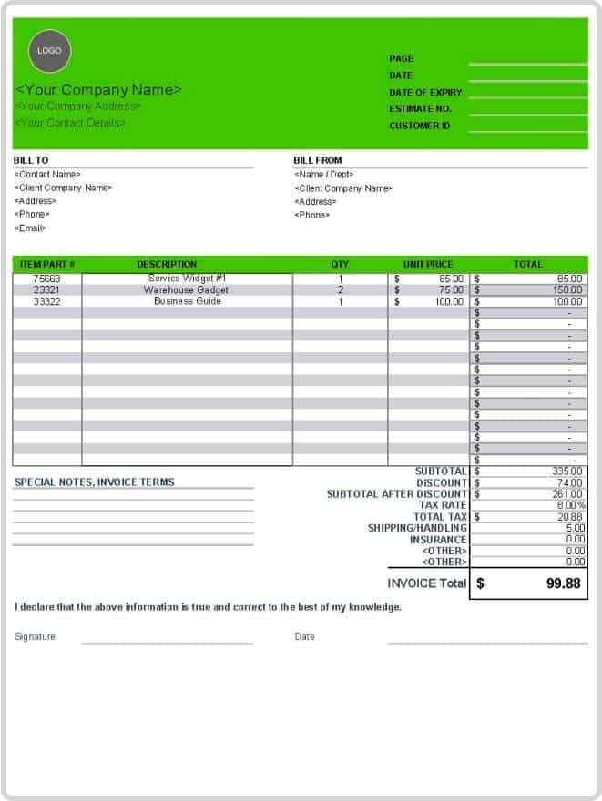 Flooring Invoice Templates