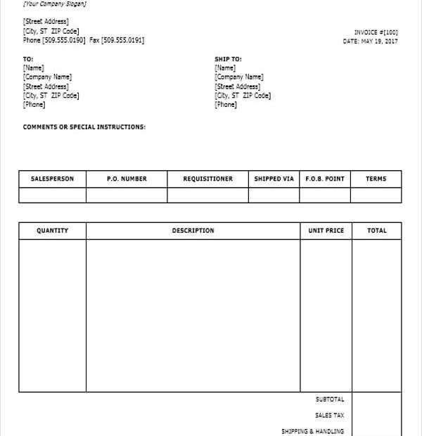 FREE 9 Generic Invoice Templates In PDF