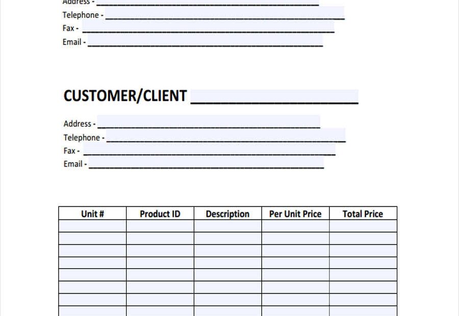 FREE 9 Printable Invoice Forms In PDF Ms Word Excel