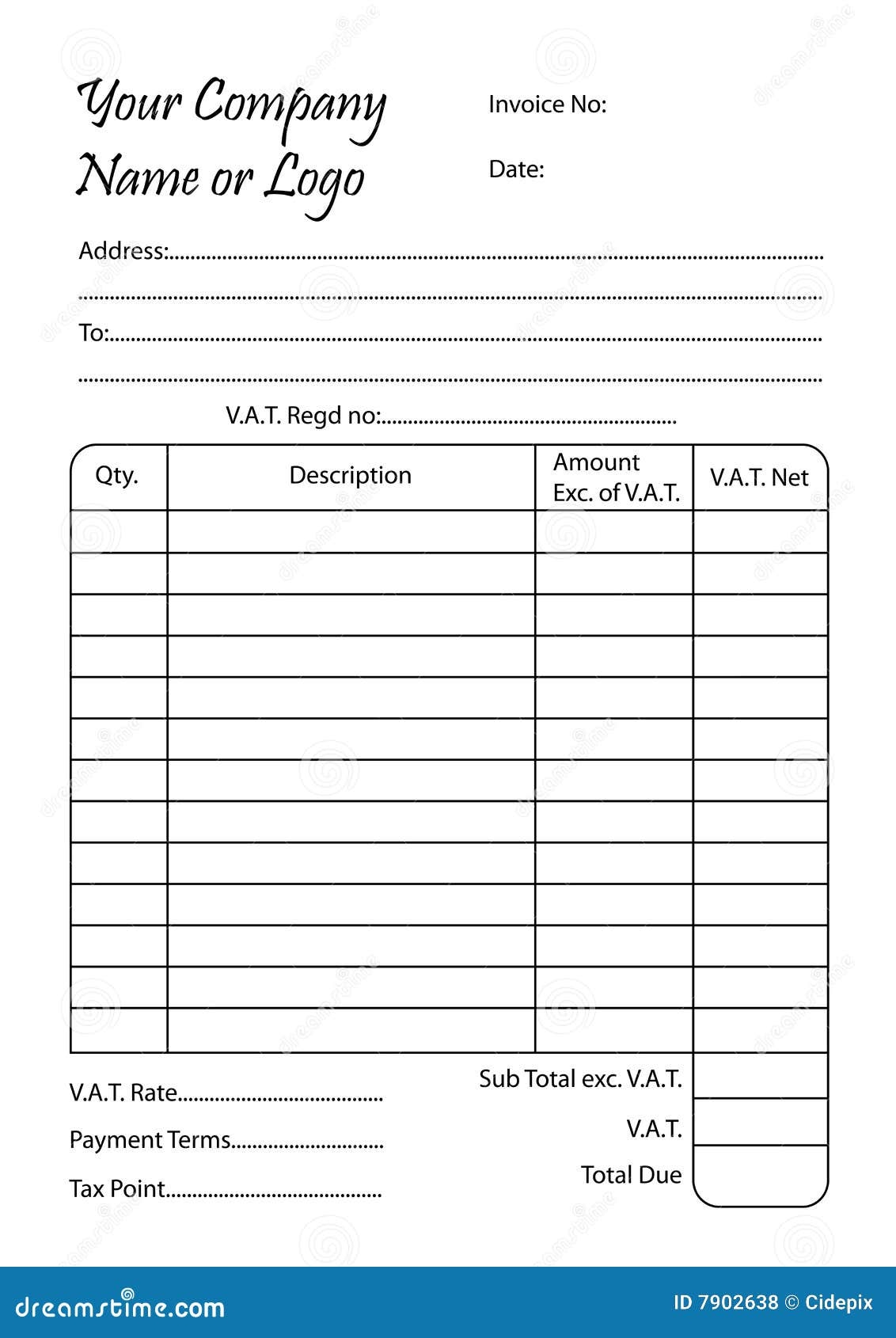 Free Bill Invoice Template Printable PARAHYENA