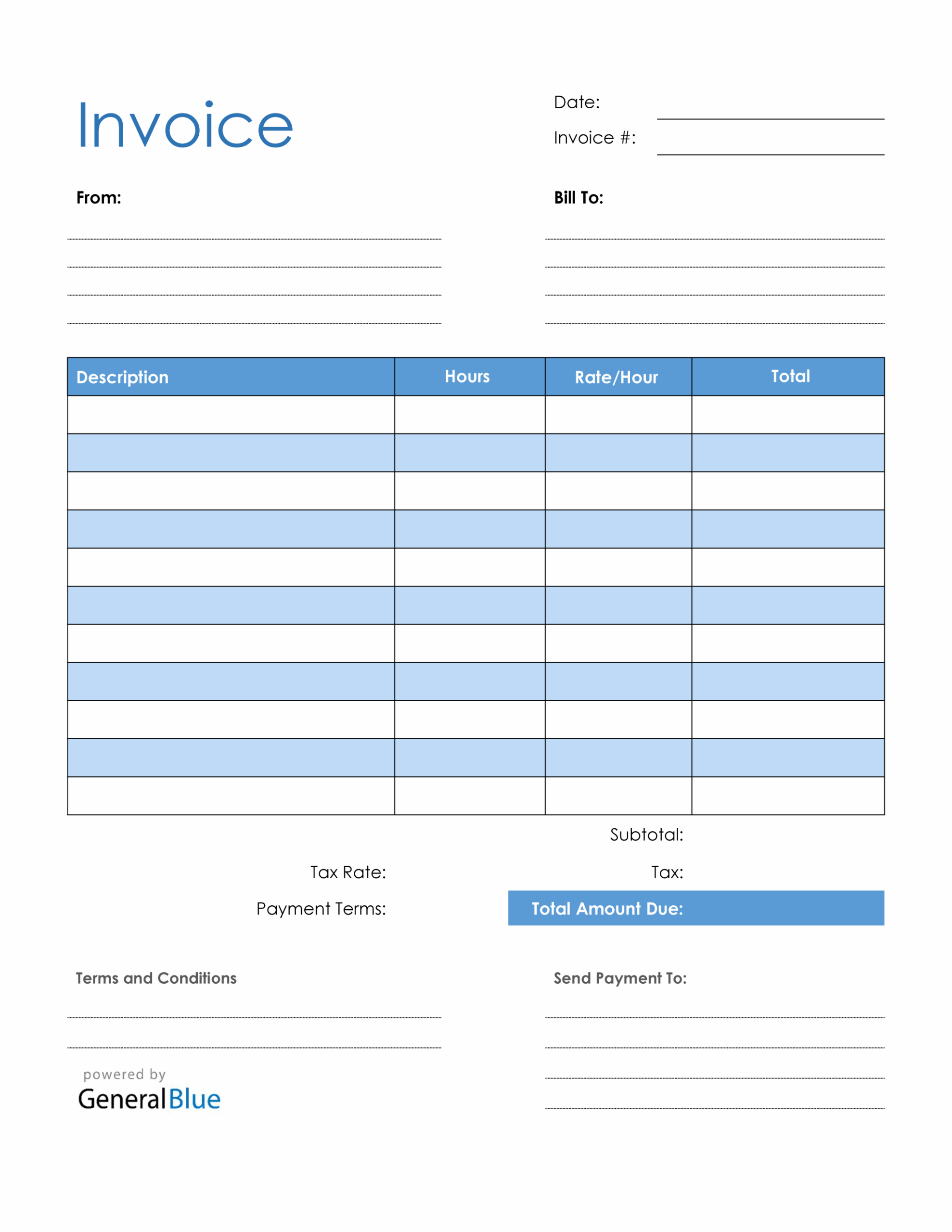 Free Blank Invoice Template In PDF Format It Is Printable Editable 