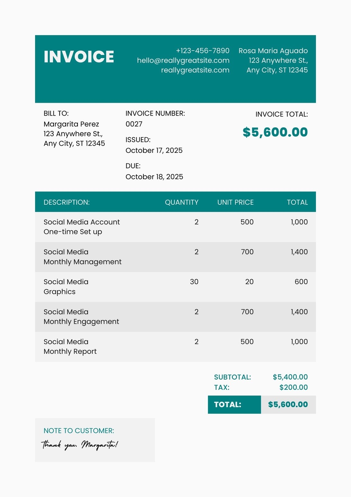 Free Contractor Invoice Templates To Edit And Print Canva