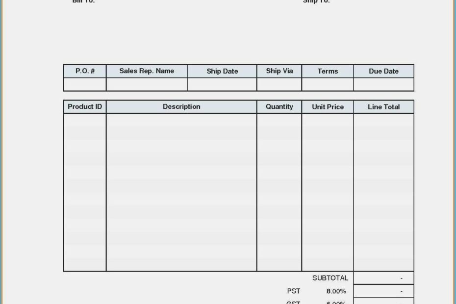 Free Editable Invoice Templates Printable