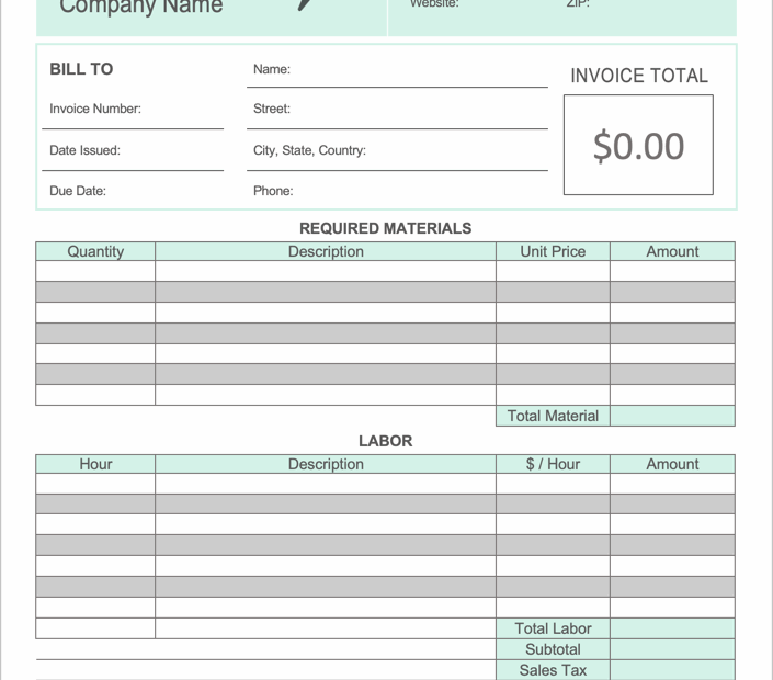 Free Electrician Invoice Template PDF WORD EXCEL