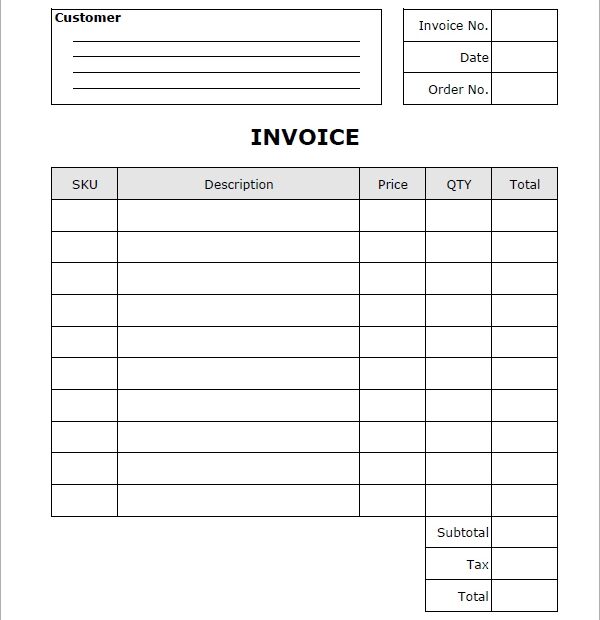 Free Fillable Invoice Form Printable Forms Free Online
