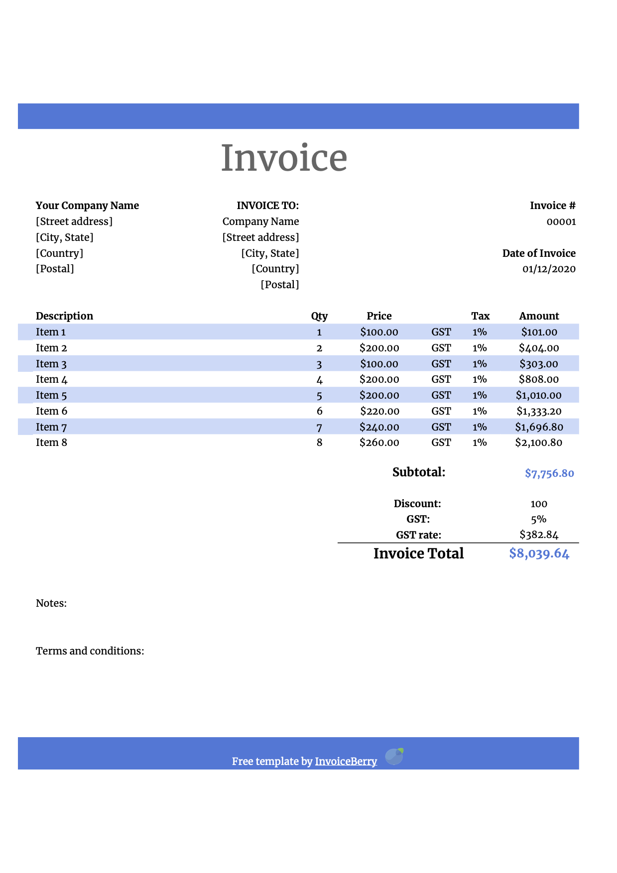 Free Google Drive Invoice Templates Blank Docs Sheets Invoices 