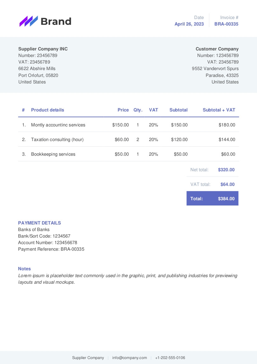 Free HTML Invoice Design Template For Your Business Templid Blog