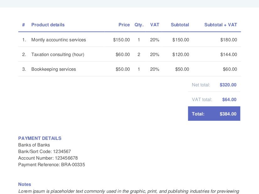 Free HTML Invoice Design Template For Your Business Templid Blog