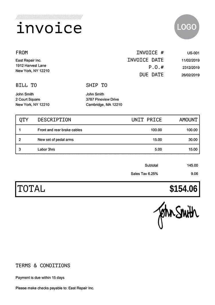 Free Invoice Maker 100 Invoice Templates Send As PDF