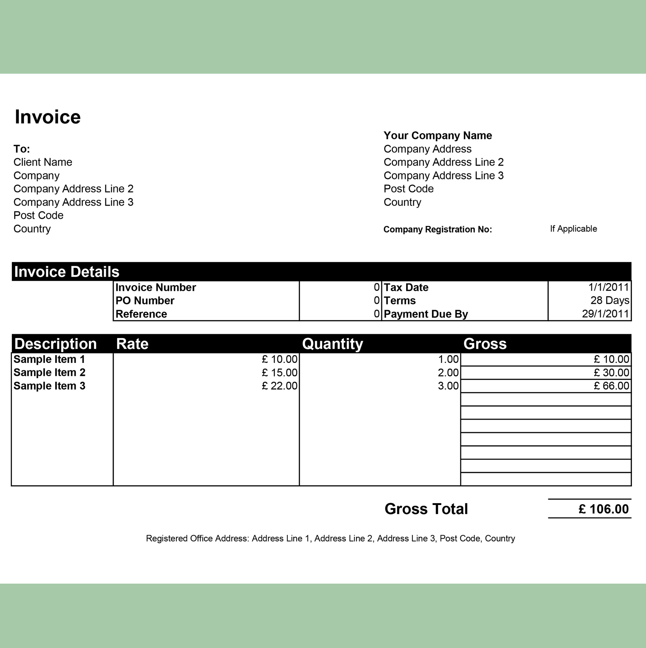 Free Invoice Templates By InvoiceBerry The Grid System