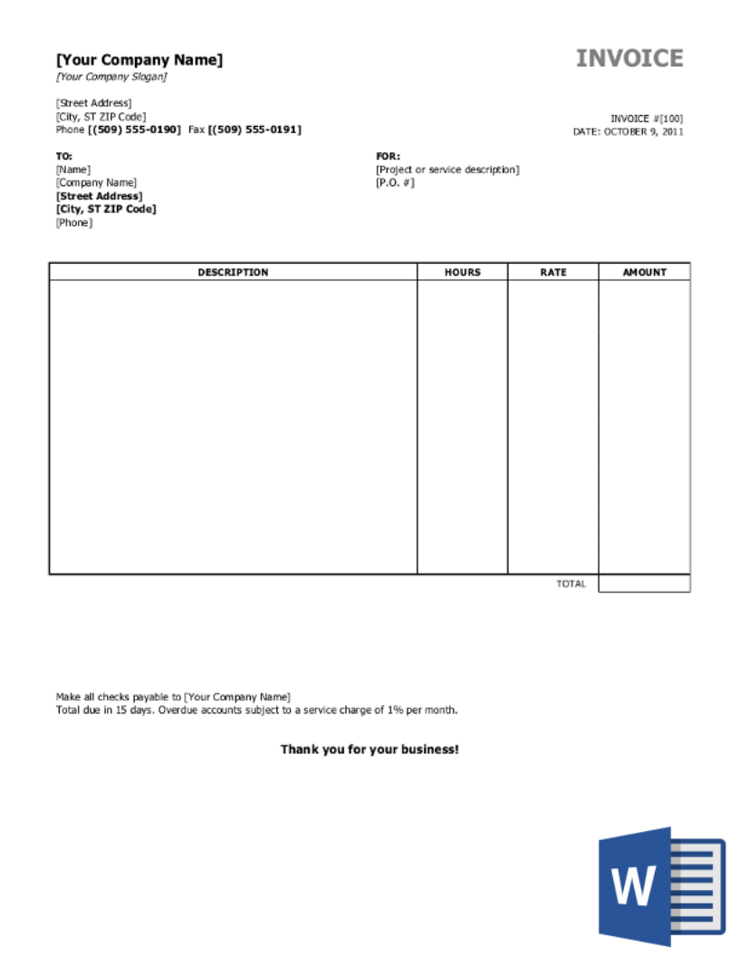 Free Invoice Templates Download All Formats And Industries 