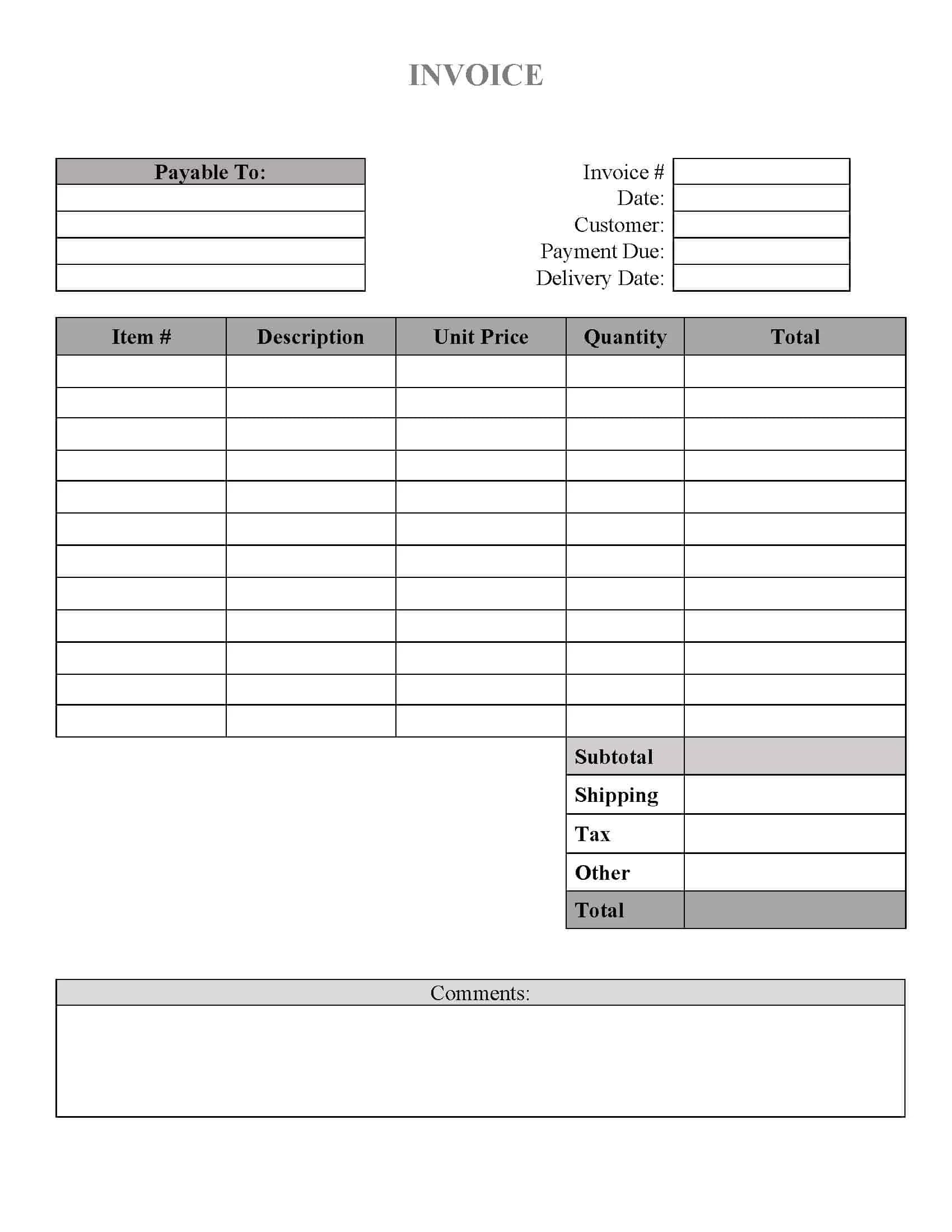 FREE Invoice Templates Online Invoice Maker