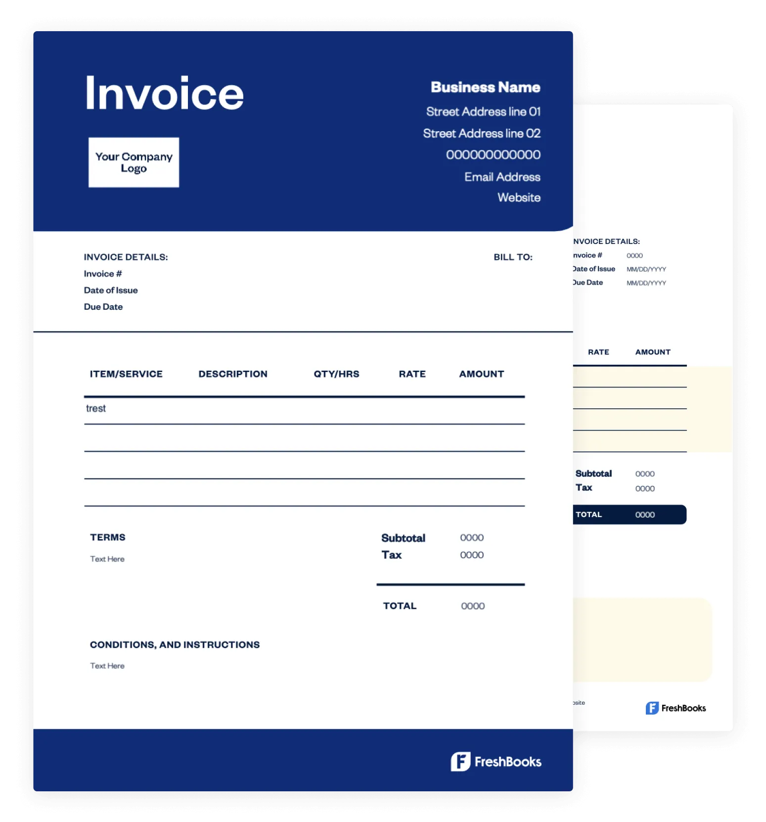 Free Invoice Templates Print Or Email Invoices