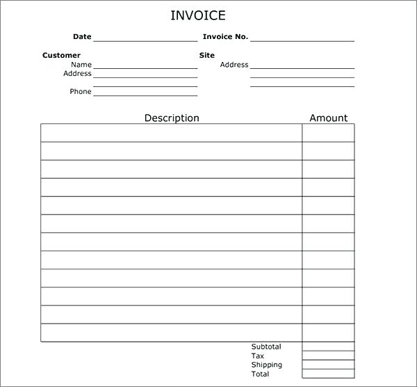 Free Printable Billing Invoice Forms Printable Forms Free Online