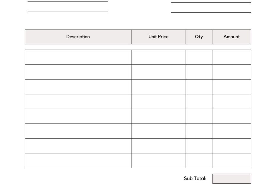 Free Printable Blank Invoice Templates PDF Included Printables Hub