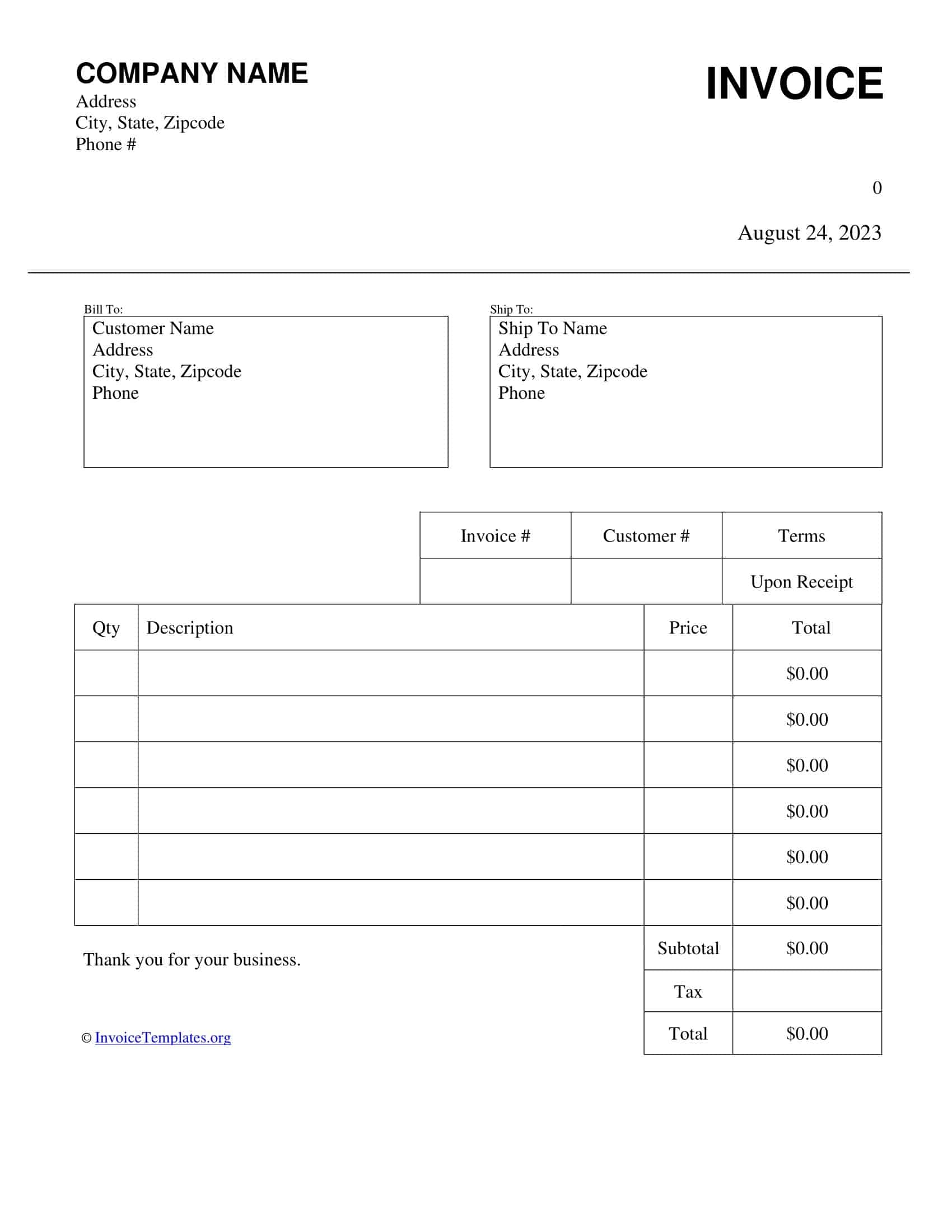 Free Printable DJ Invoice Templates PDF Excel Word 