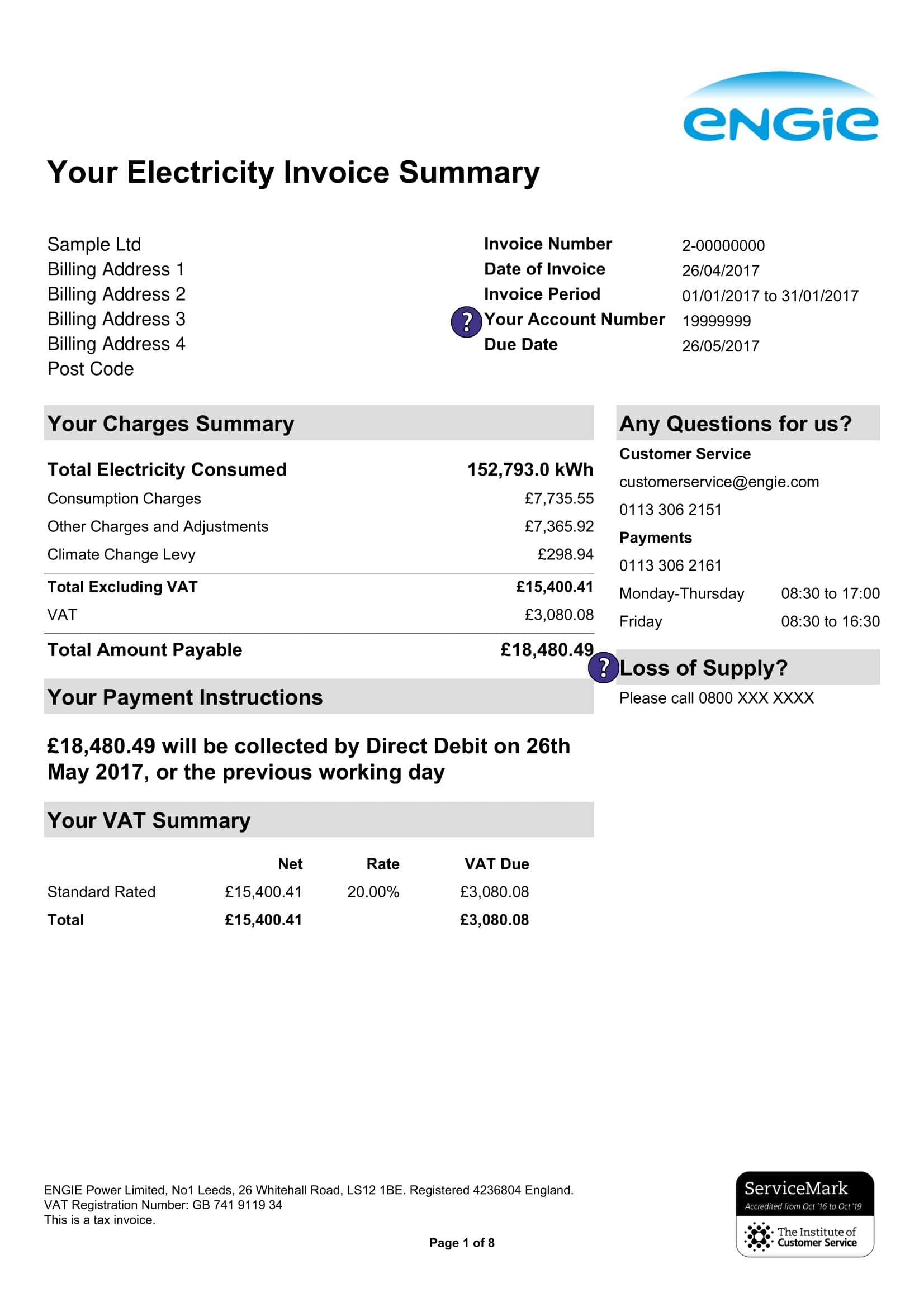 Free Printable Electrical Invoice Templates Word PDF Example