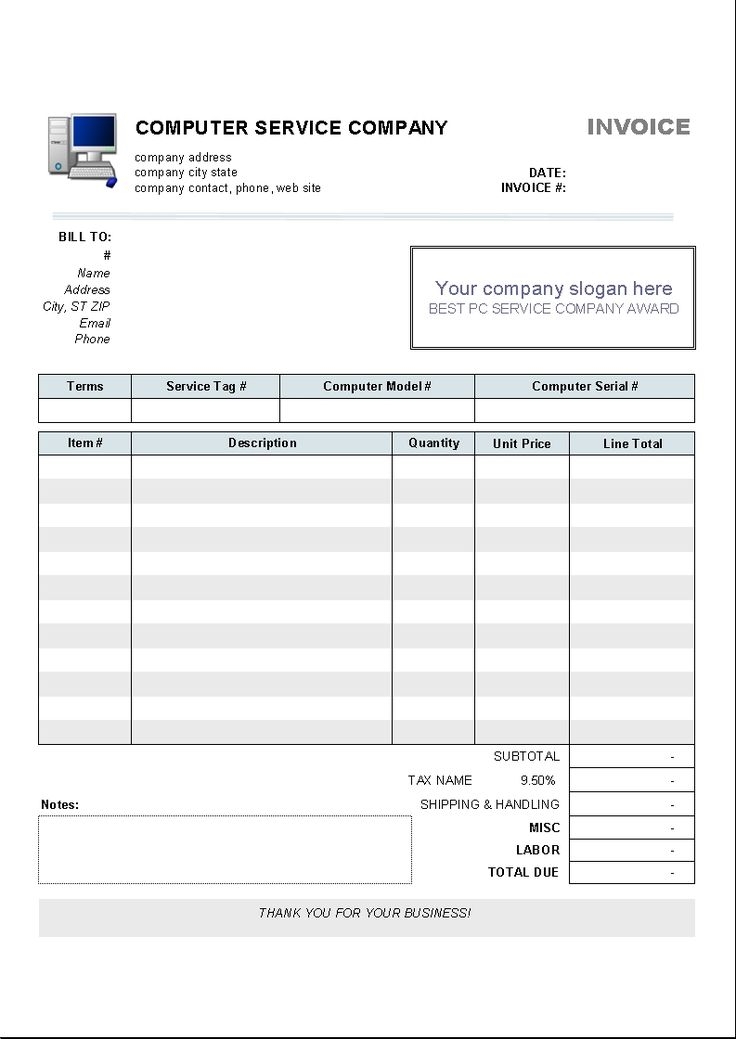 Free Printable Invoice For Services Rendered