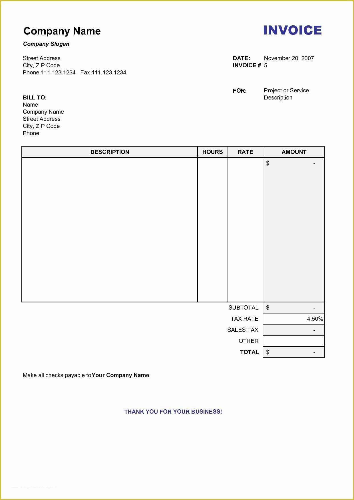 Free Printable Invoice Maker Free Printable Invoice Maker