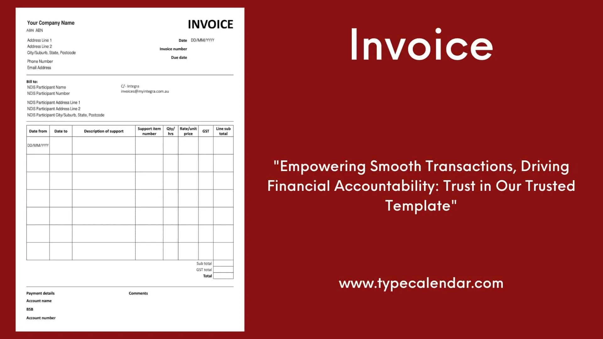 Free Printable Invoice Templates Excel Word PDF U0026 Blank Download