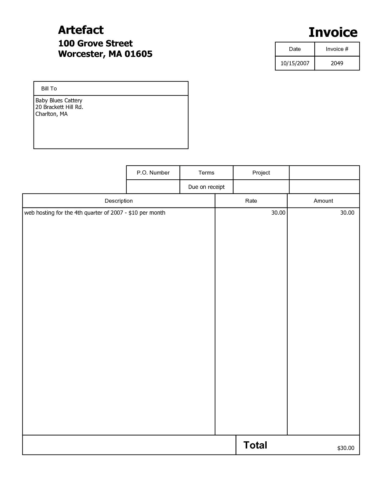 Free Printable Invoices Pdf Templates