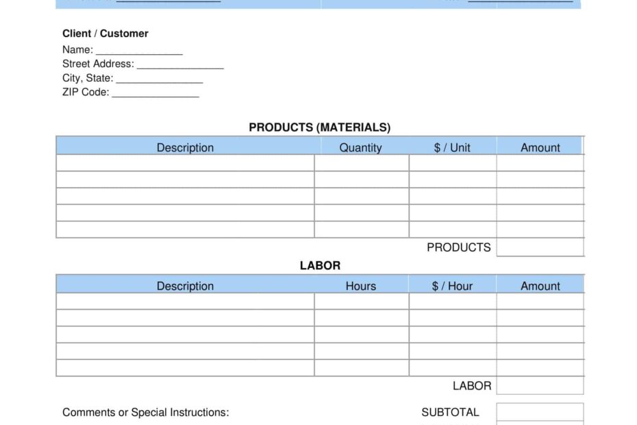 Free Printable Landscaping Invoice Templates PDF Word With Examples