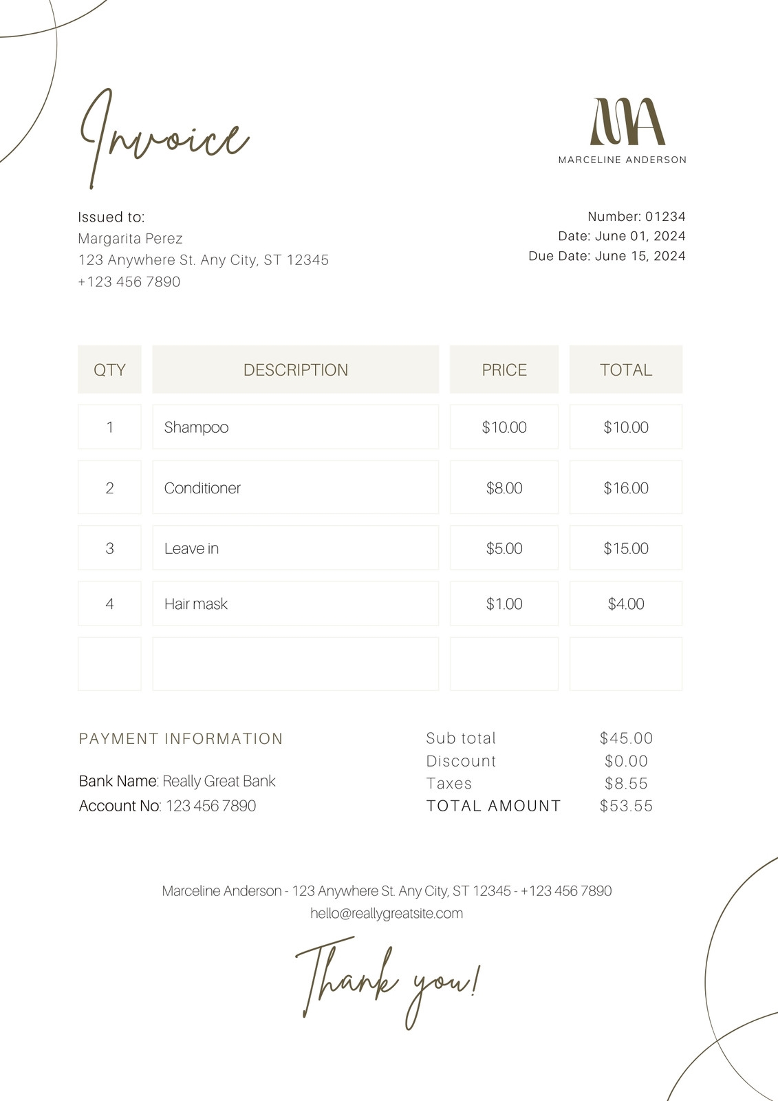 Free Printable Professional Invoice Templates To Customize Canva