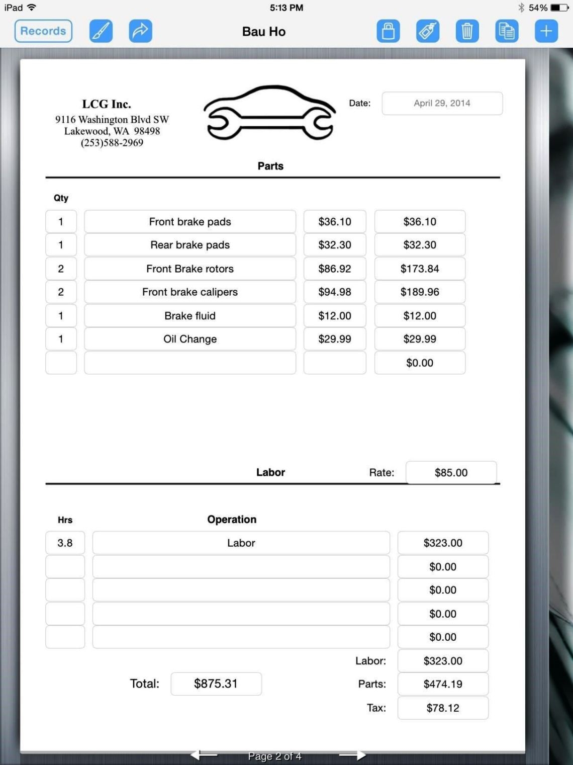 Free Printable Towing Receipts