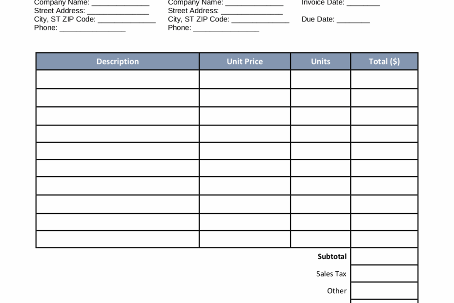 Free Roofing Invoice Template PDF Word EForms