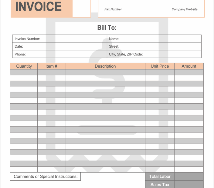 Free Sales Invoice Template PDF WORD EXCEL