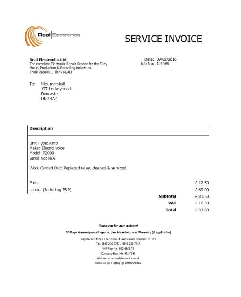 Free Service Invoice Templates Pdf Word Excel Vrogue co