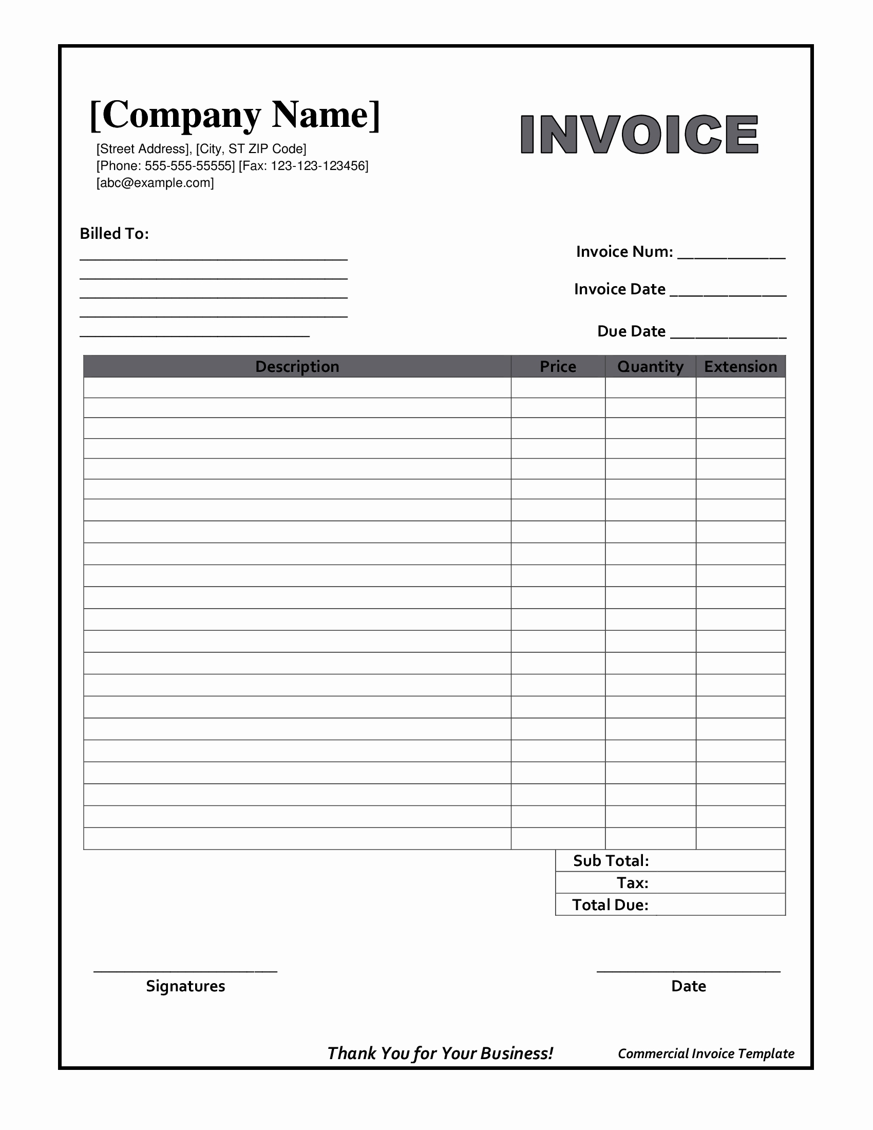 Invoice Printing