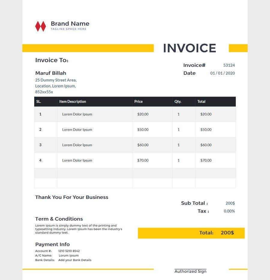 Invoice Template Html With Css Free Download Free Templates 2024