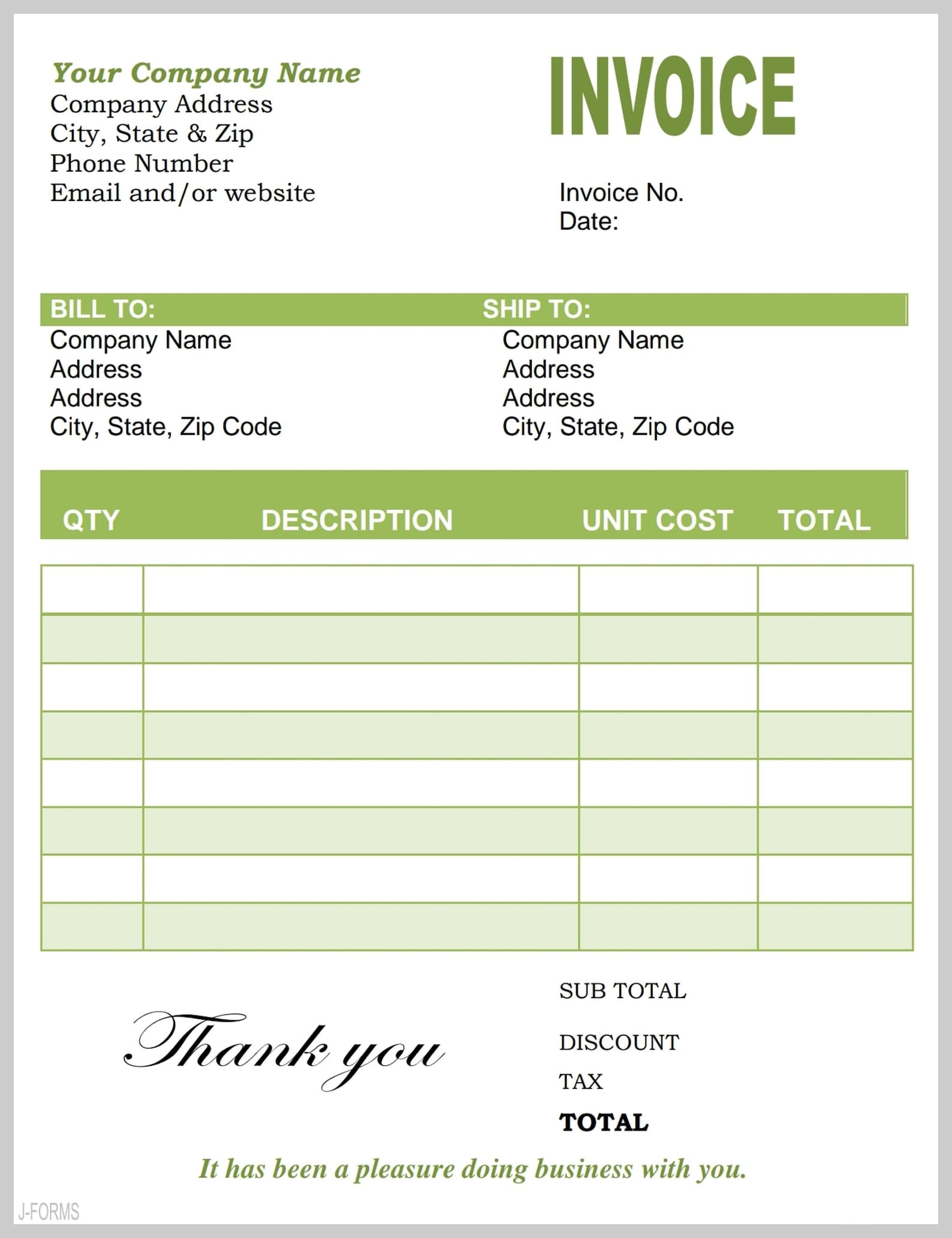 Invoice Template Instant Download Editable Invoice Printable 