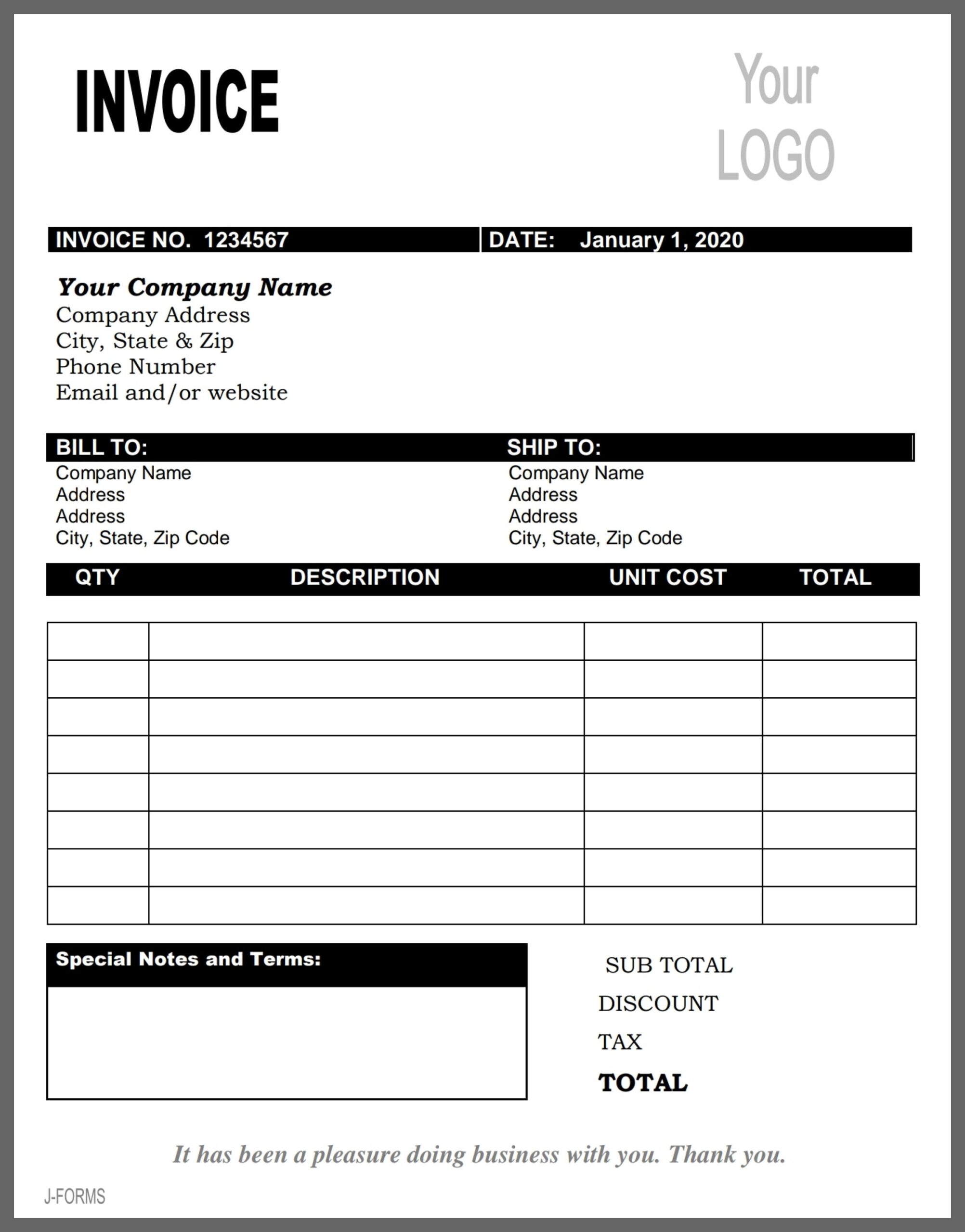 Invoice Template Printable Invoice Business Form Editable Invoice Worksheets Library Invoice Template Printable Invoice Business Form Editable Invoice Worksheets Library