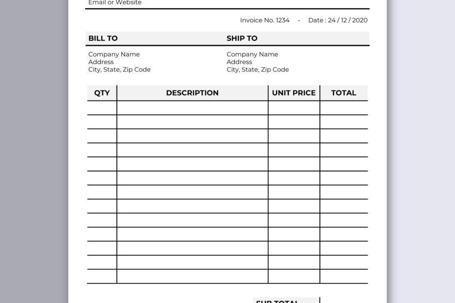 Invoice Template Printable Invoice Editable Invoice Receipt Worksheets Library