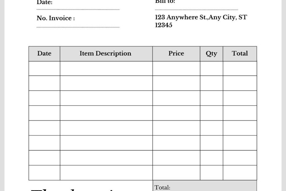 Page 2 Free Printable Professional Invoice Templates To Customize Canva